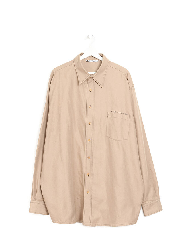 Acne Studios Beige Cotton Linen Shirt
