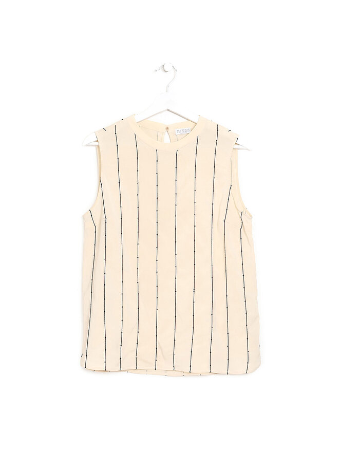 BRUNELLO CUCINELLI Striped Sleeveless Top
