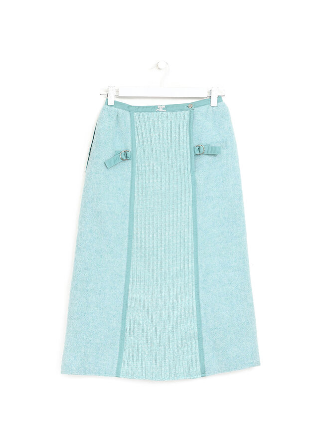 Courrèges Toggle Closure Wool Skirt