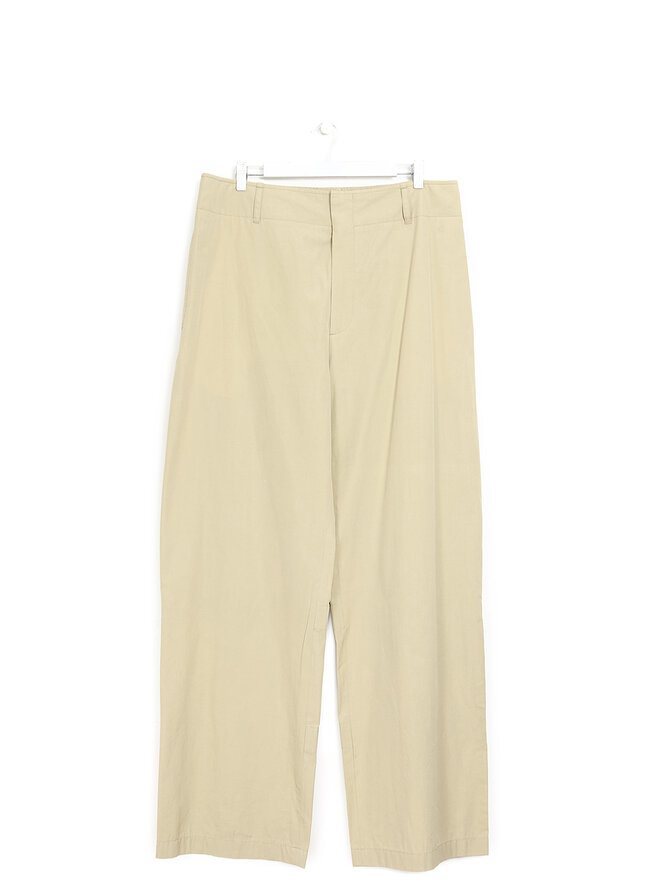 BOTTEGA VENETA Pantalon Large Beige en Coton