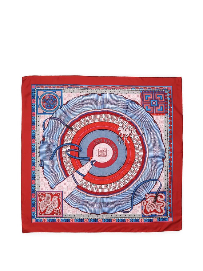 HERMÈS Cent Plis des Miao Silk Scarf