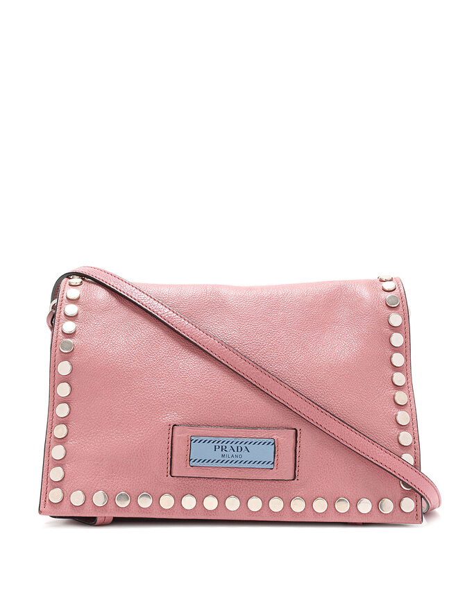 PRADA Sac bandoulière en cuir clouté