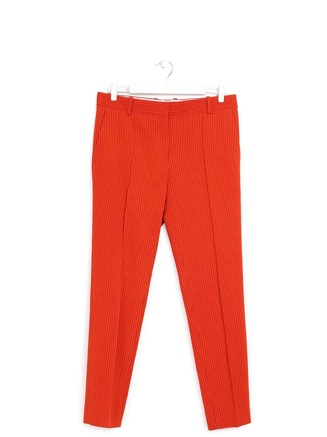 CELINE Pantalon rouge rayé