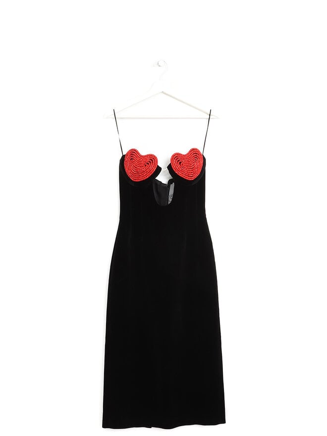 Marianna Senchina Mermaid Velvet Heart Bustier Dress