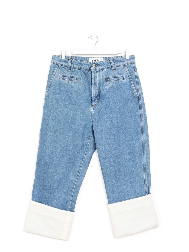 LOEWE High-Waisted Cropped Straight-Leg Jeans