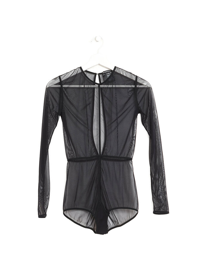 Ann Demeulemeester x la fille d'O Ann D. x la fille d'O Black Knit Bodysuit