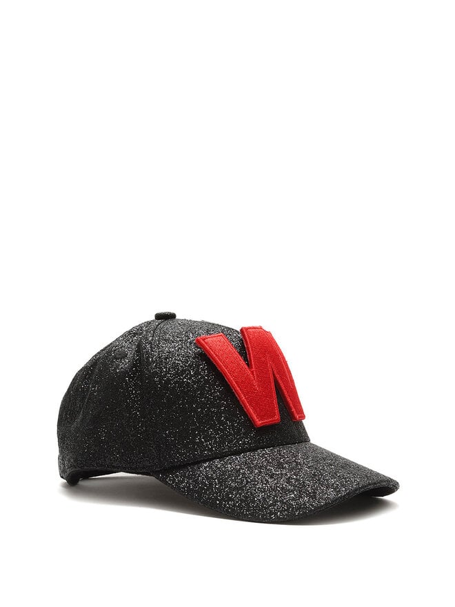 WALTER VAN BEIRENDONCK Casquette texturée à paillettes avec W brodé