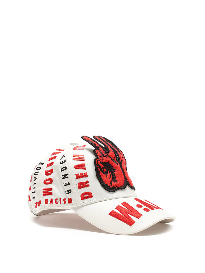WALTER VAN BEIRENDONCK Expressive Hand Motif Cap