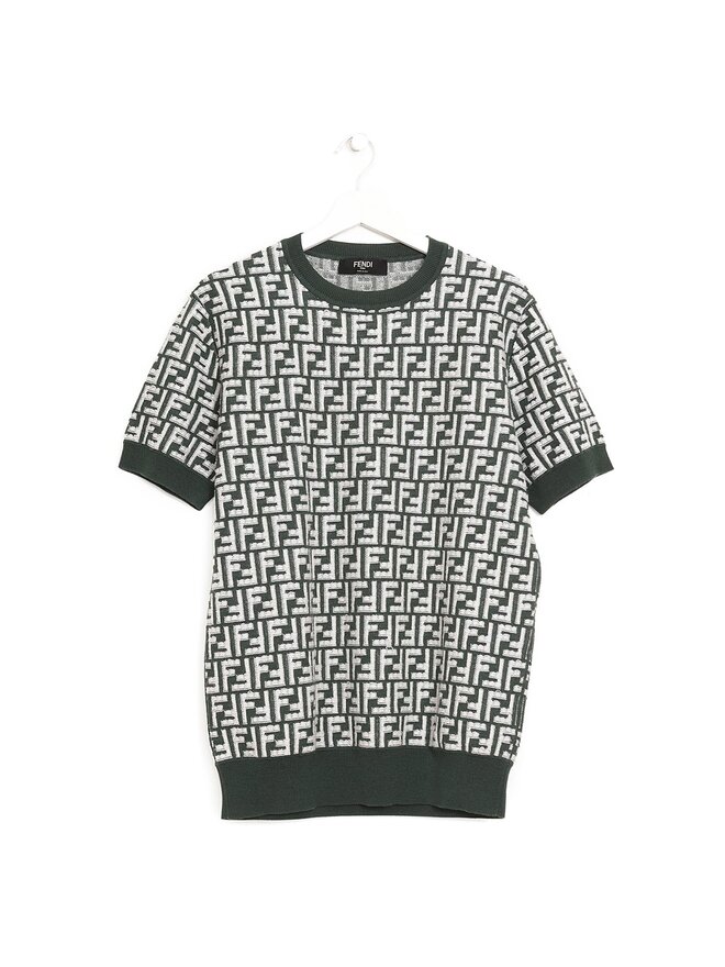 FENDI Chandail Monogramme en Laine Fendi