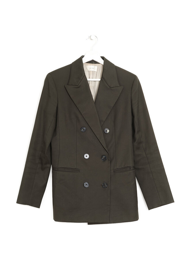THE ROW Double-Breasted Cotton Blazer
