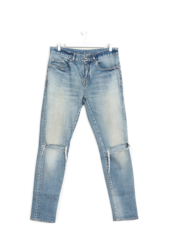 SAINT LAURENT Faded Slim Fit Jeans