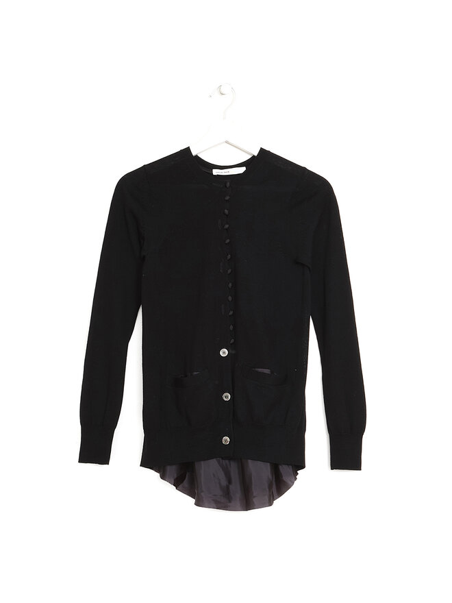 Sacai Luck Layered Cardigan with Satin Back