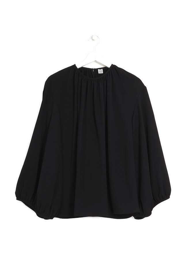 TOTEME Blouse Noire à Fronces