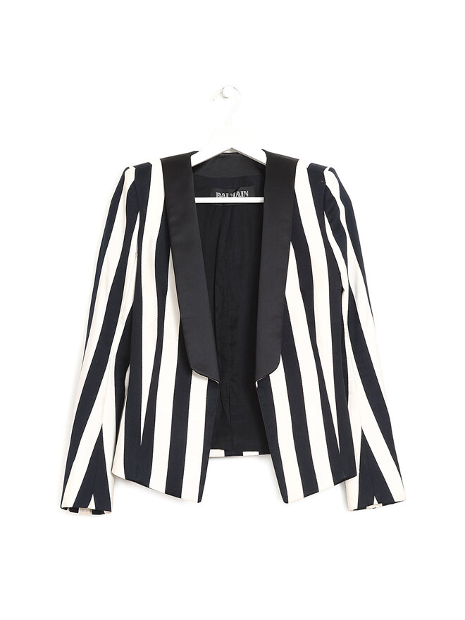 BALMAIN Blazer rayé à col châle