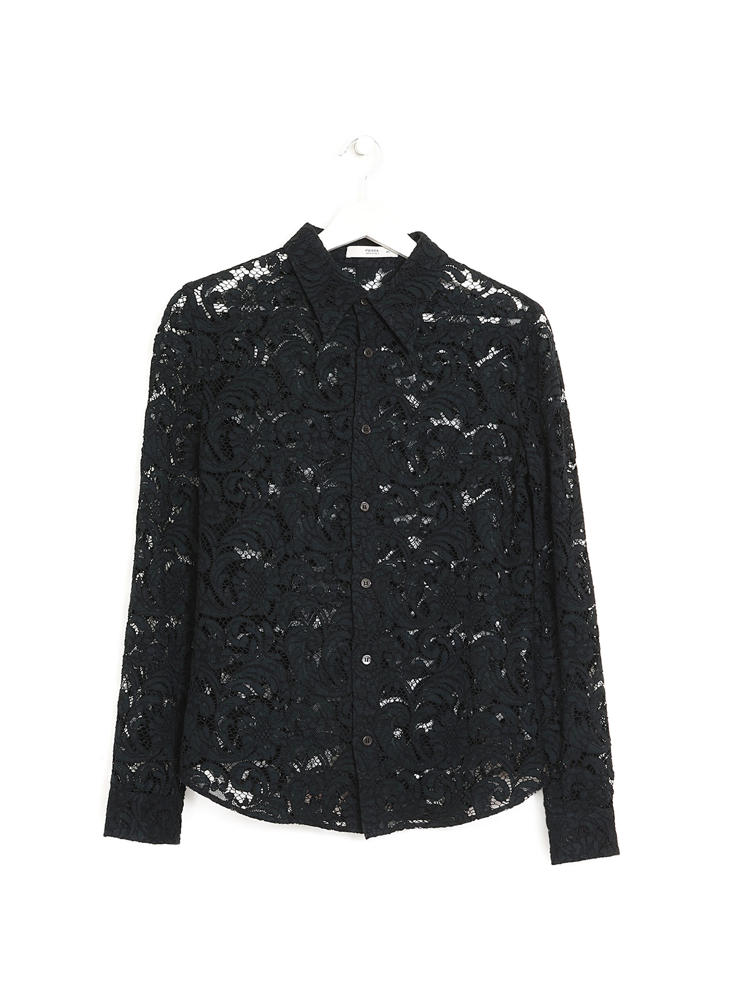 Prada Lace Blouse with Classic Collar | RUSE