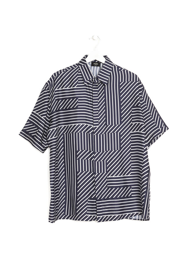 FENDI Chemise en Soie à Rayures