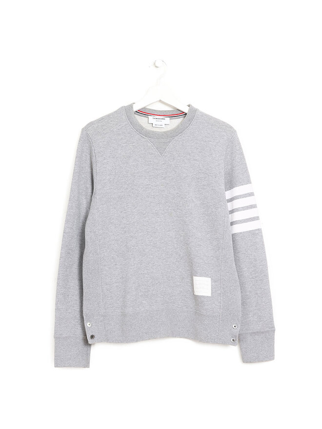 THOM BROWNE Pull à col rond avec bandes sur les manches
