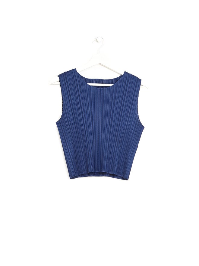 PLEATS PLEASE Pleated Sleeveless Top
