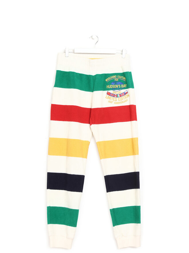 MOSCHINO COUTURE! Striped Cotton Sweatpants
