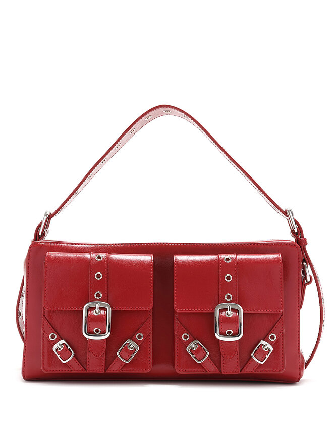 Red Leather Crossbody Bag