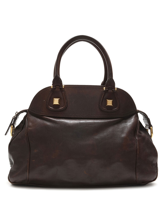 GIVENCHY Sac à l'épaule en cuir brun Givenchy