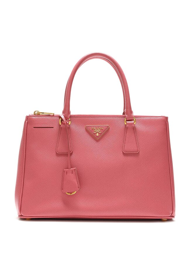 PRADA Sac cabas en cuir Saffiano rose