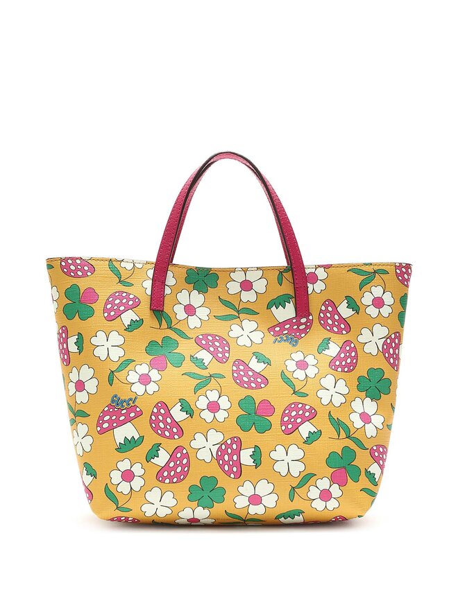 GUCCI Mini Sac Fourre-tout à Imprimé Champignons