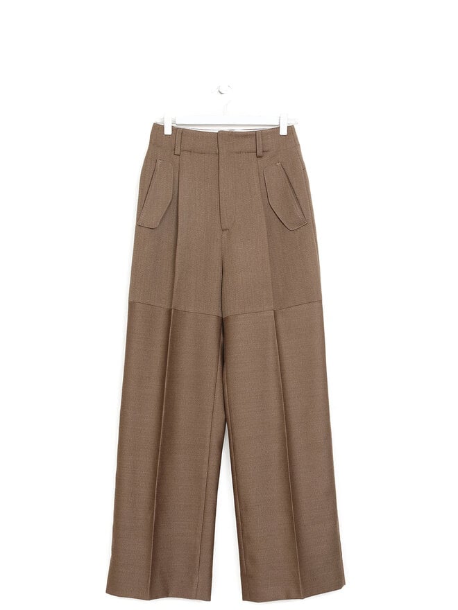 VICTORIA BECKHAM Pantalon Bicolore à Jambes Larges