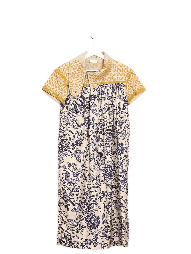DRIES VAN NOTEN Robe en soie à motifs floraux