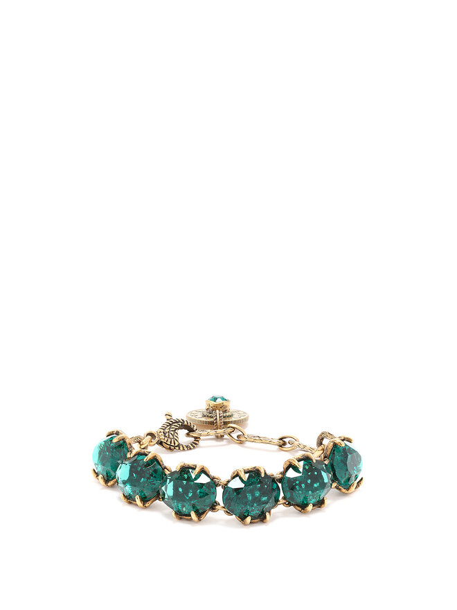 GUCCI Bracelet à Pierres Facettées et Motif Étoilé