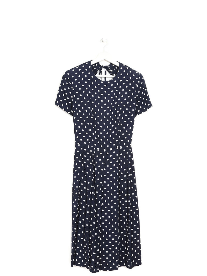 COMME des GARÇONS COMME des GARÇONS Polka Dot Pleated Backless Dress