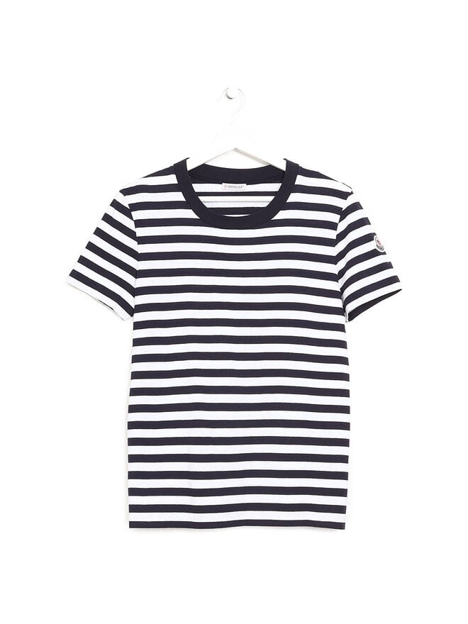 MONCLER Striped Fine Knit Long Sleeve T-Shirt