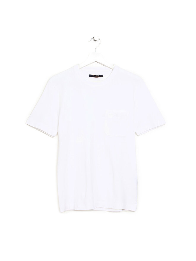 LOUIS VUITTON T-shirt Blanc à Manches Courtes en Coton