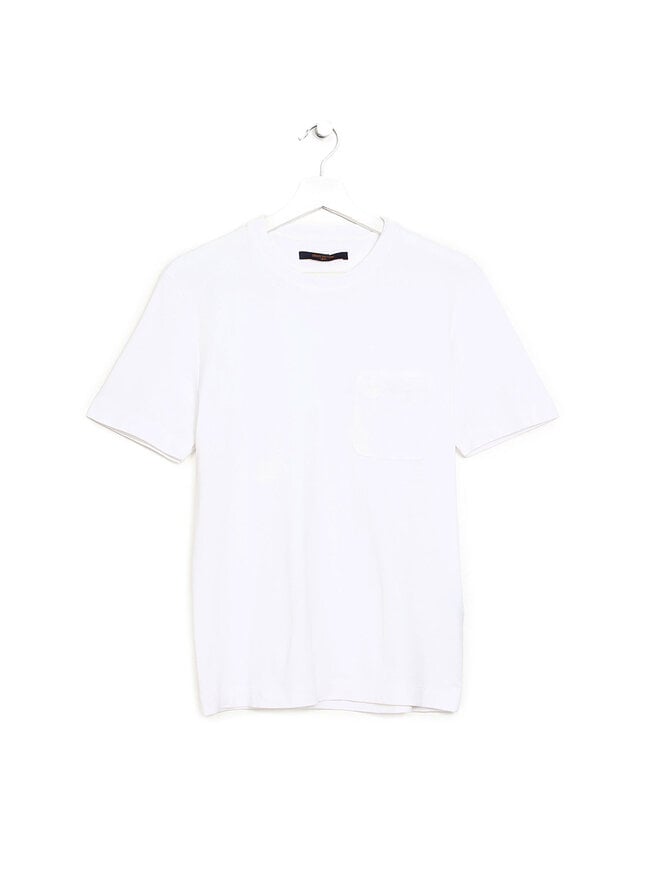 LOUIS VUITTON White Short-Sleeve Cotton T-shirt