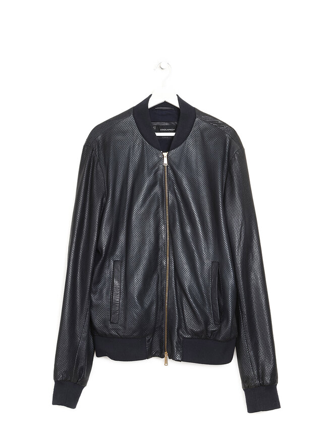 DSQUARED2 Perforated Lamb Leather Jacket