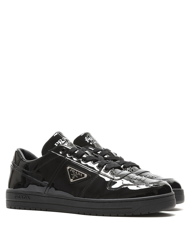 PRADA Prada Downtown Black Patent Leather Sneakers