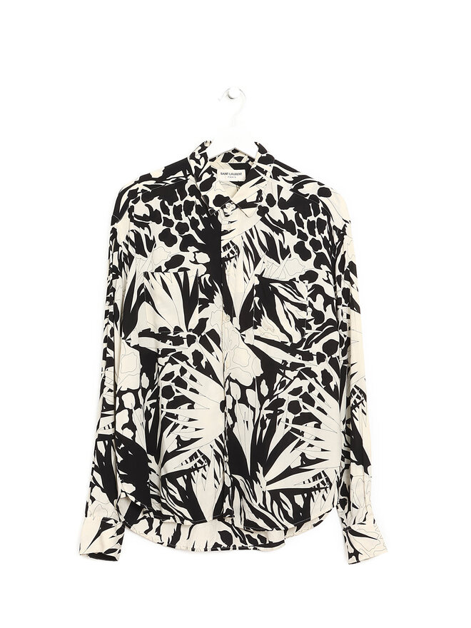 SAINT LAURENT Abstract Pattern Blouse