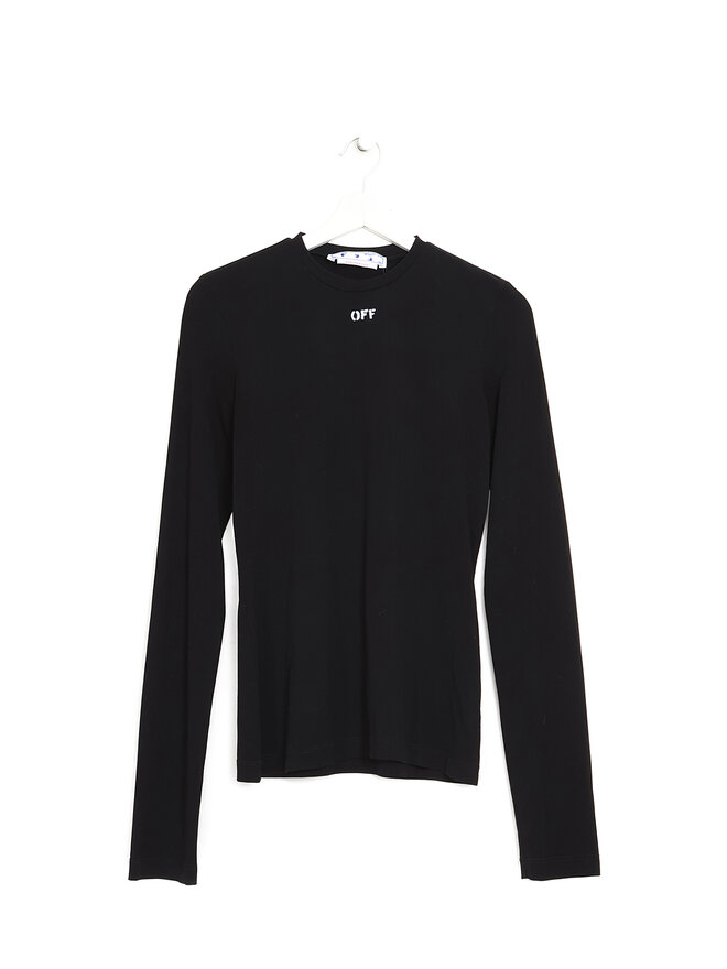 Off-White T-shirt à manches longues avec motif logo