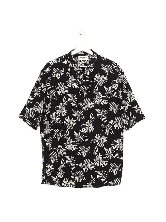 SAINT LAURENT Chemise en Soie à Motifs Floraux