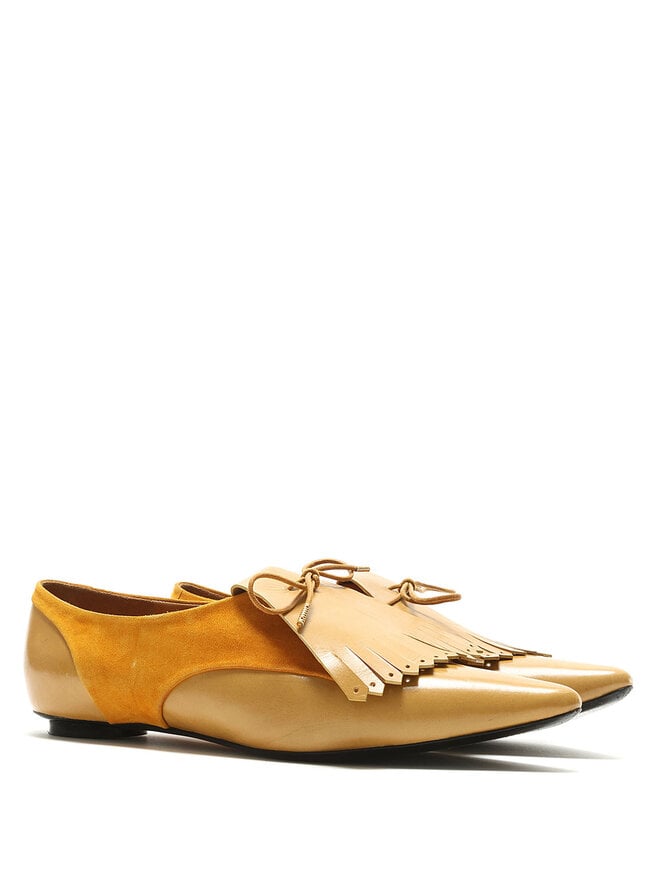 MARC JACOBS Fringe Detail Leather Moccasins