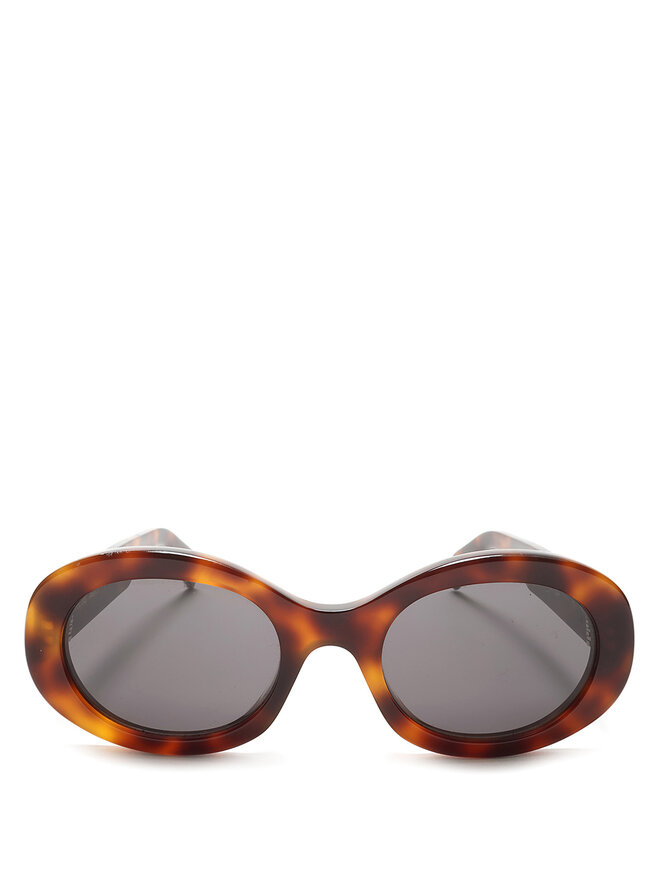 CELINE Lunettes de soleil ovales écaille de tortue