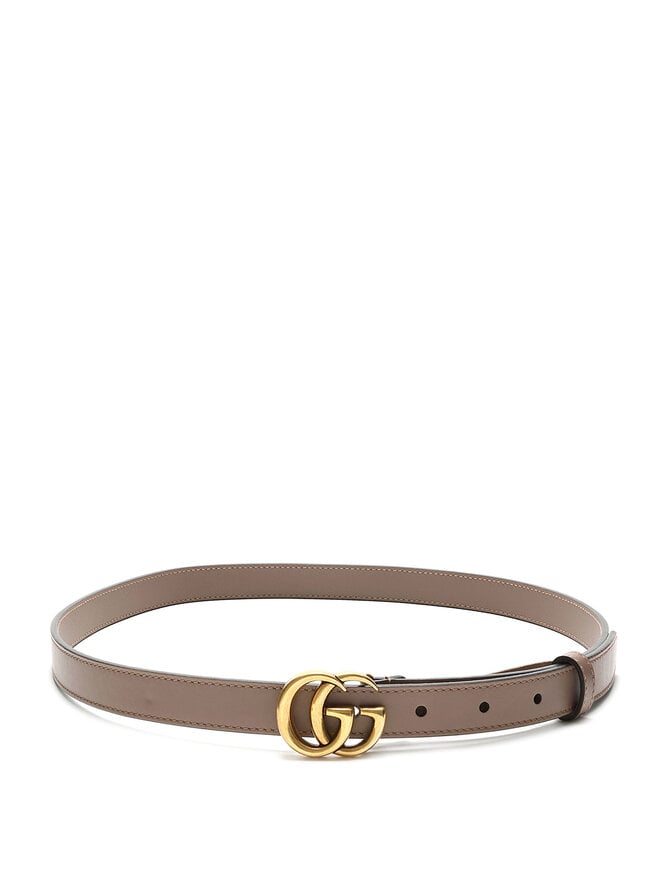 GUCCI Ceinture en Cuir Beige