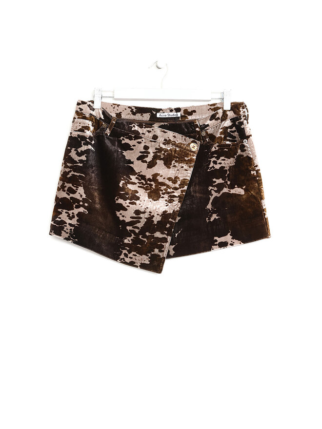 Acne Studios Jupe Mini à Imprimé Abstrait