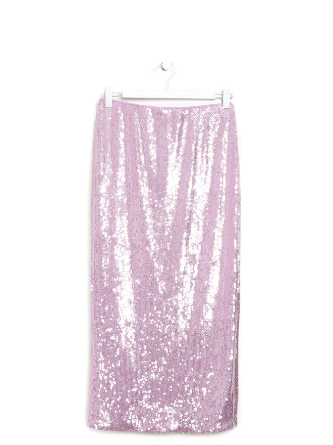ROTATE Sequin Pink Midi Skirt