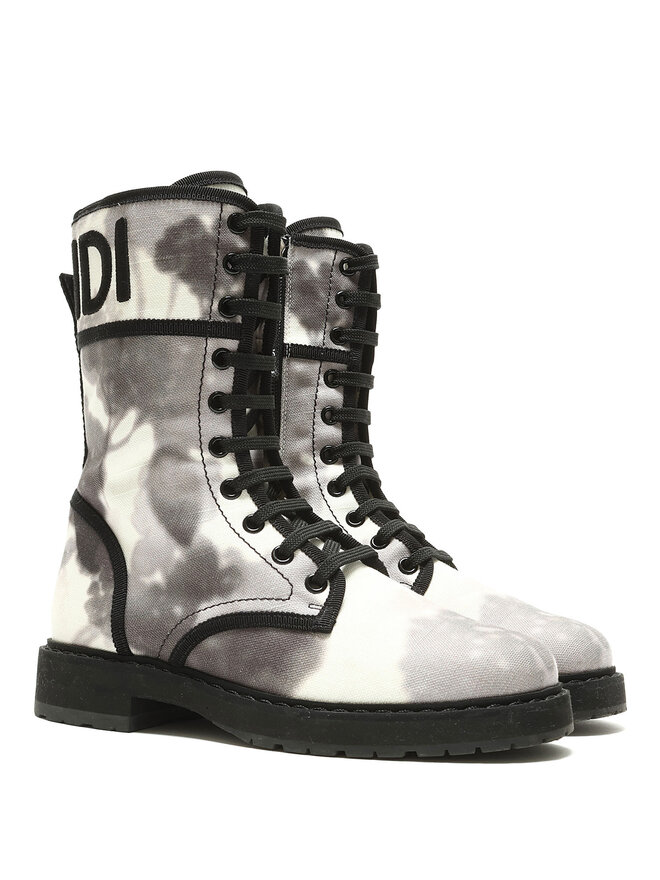 FENDI Floral Canvas Boots