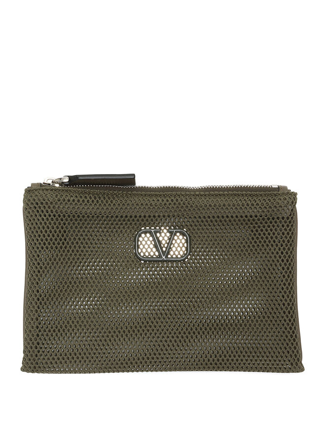 VALENTINO GARAVANI Pochette en maille olive