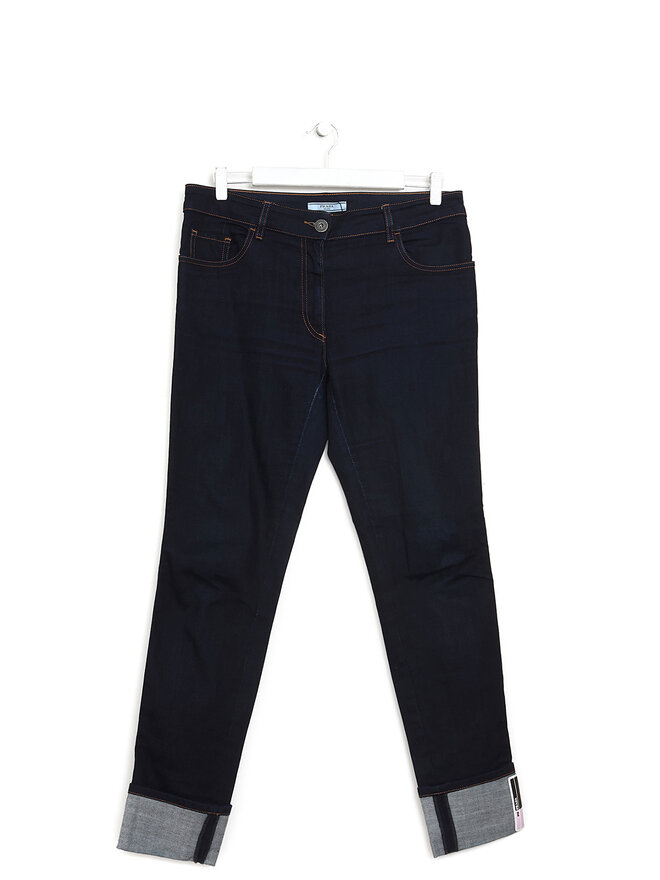 PRADA Jeans skinny en denim foncé taille mi-haute