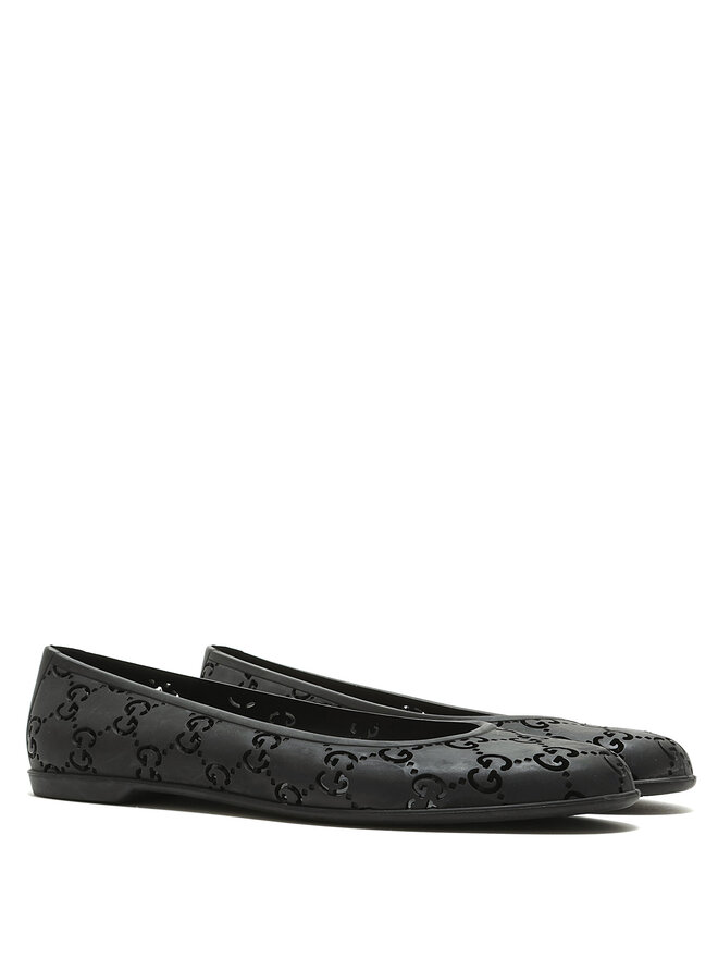 GUCCI Rubber Monogram Ballet Flats