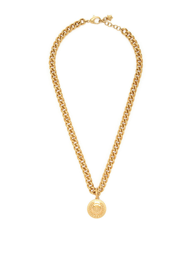 VERSACE Collier Chaîne à Médaillon Doré