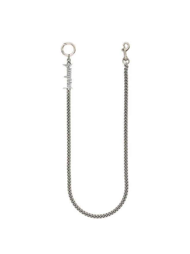 BALENCIAGA Engraved Logo Metal Chain Necklace